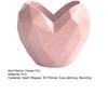 Small Diamond Heart Shape Planter for Small Plants 3D Printed Mini Geometric Heart Flower Pot for Indoor Home Office Desktop Decor