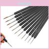 Miniature Extreme 11pcs Detail Paint Brushes Fine Art Premium Synthetic Nylon Bristles Small Gap Precision Brushes