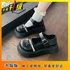 Retro Skirt Single Shoes New Spring Japanese Platform Sweet Mary Jane Leather Shoes Bow
