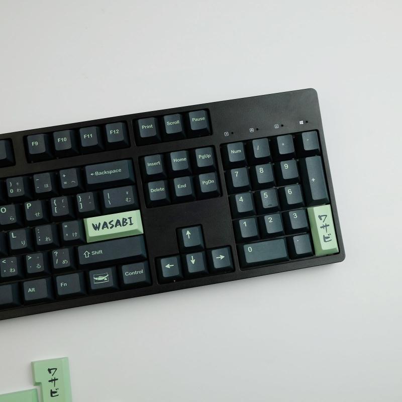 142 Keys Wasabi Mustard Keycaps PBT Dye Sublimation Personlized  Keycap For Mechanical  MX Keyboard for Key