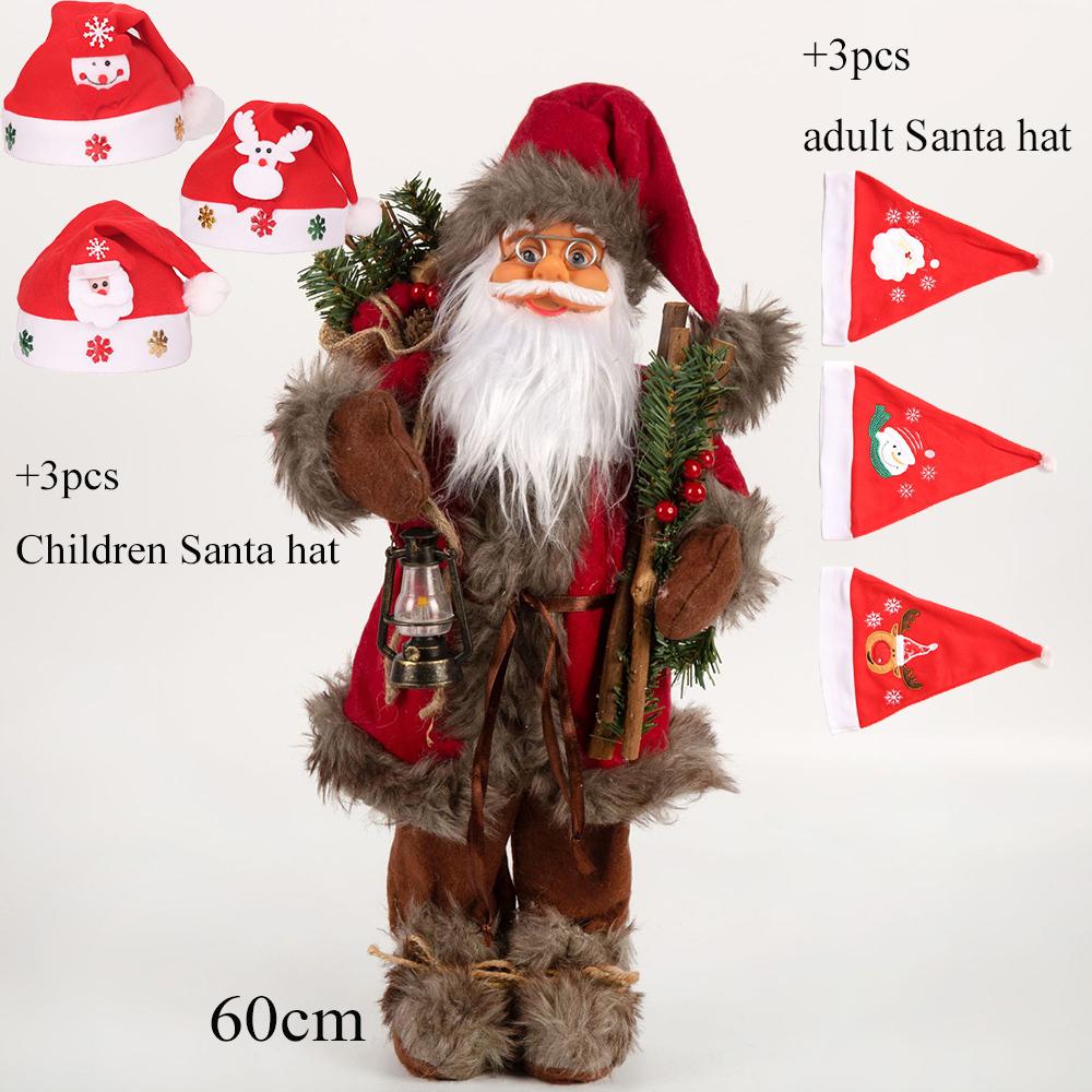 2025 Santa Claus Doll Indoor and Outdoor Christmas Tree Home Mall Window Decorations Ornaments Children's New Year Party Gift
