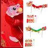 Chinesischer Drachentanz Bastelset Handgemachtes 3D-Drachen-Papierpuppen-Set für Kinder Erwachsene Schule Kindergarten