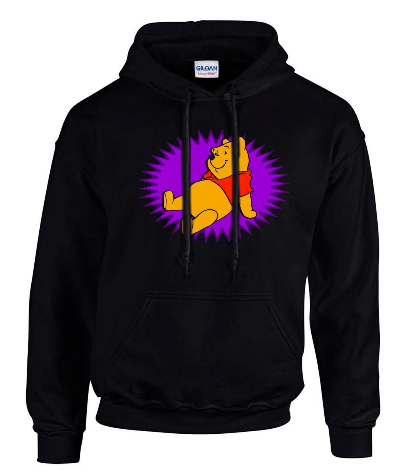 WinniePuch Winnie Puch Schwarze Hoodies Kapuzenpullover -3467-SW XL