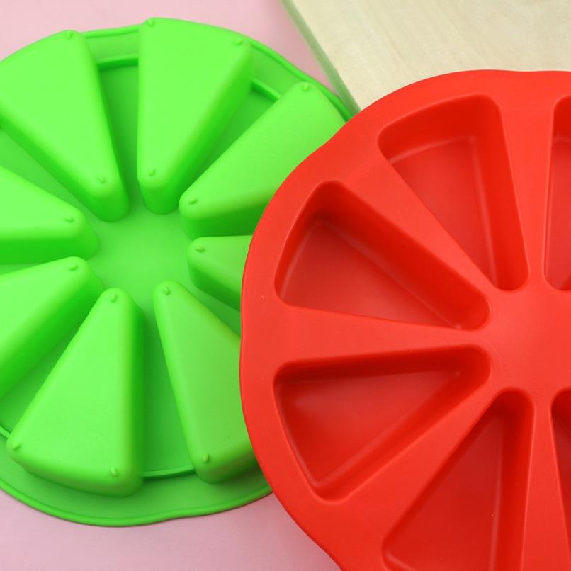 8-trójkątne okrągłe silikonowe formy do ciasta puszki ciasto Muffin Pizza blacha do pieczenia