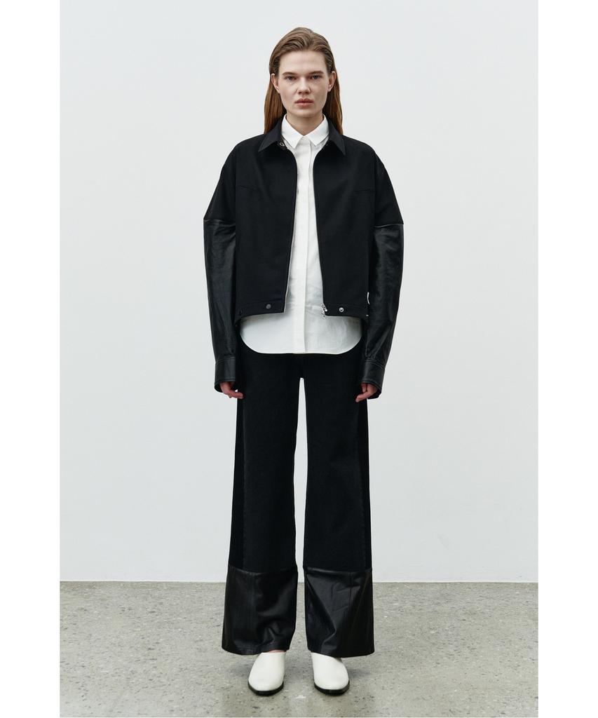 RECODE Lam Leather Patch Pants Rqpaa25528Bkx