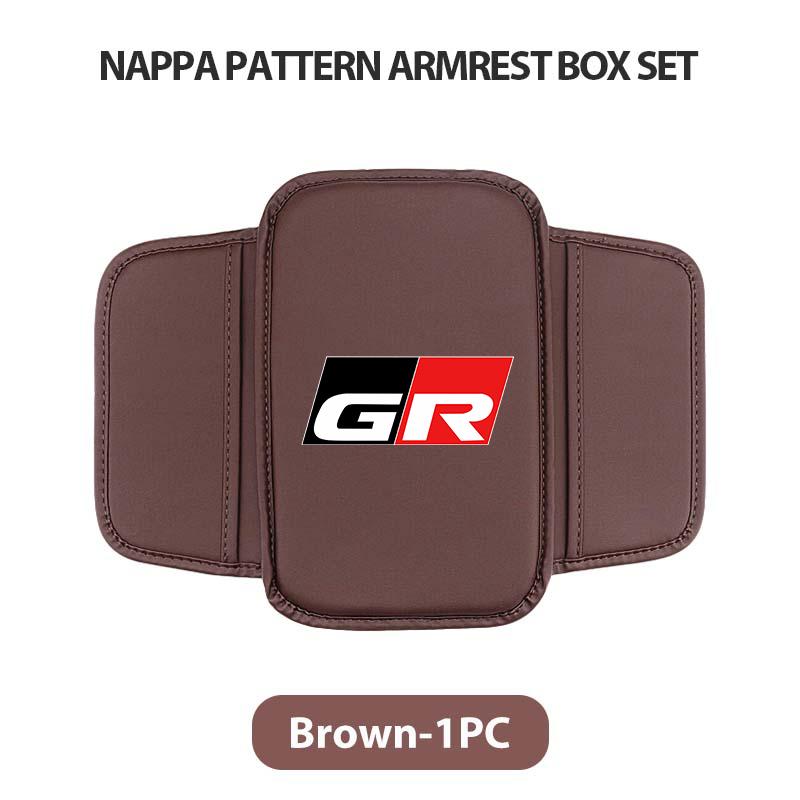 

Leather Car Armrest Box Pad Central Arm Rest Storage Pocket Protective Cover For Toyota GRsport Hilux Aygo Yaris Corolla Rav4