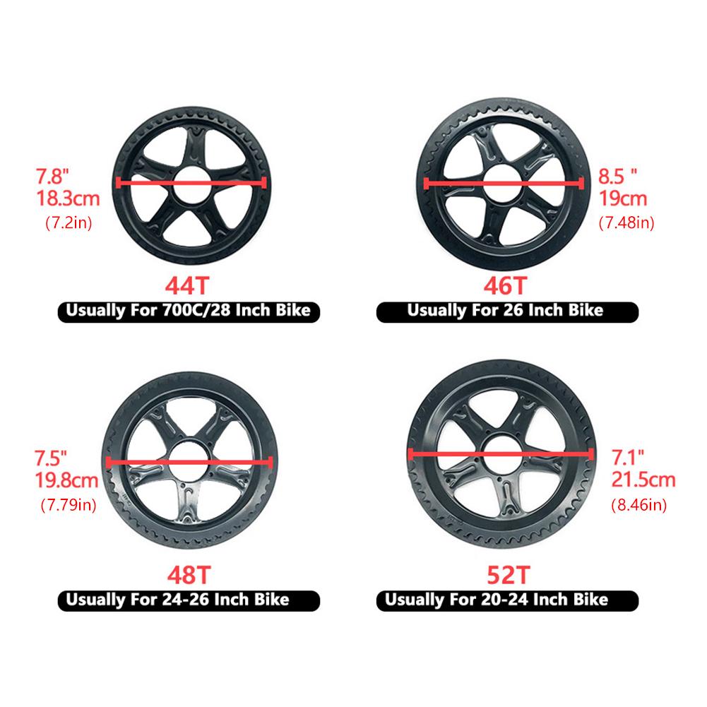 For Bafang BBS01/BBS01B/BBS02/BBS02B Mid Motor Chain Wheel Chainring 44T 46T 48T 52T Electric Bicycle Conversion Part Accessorie