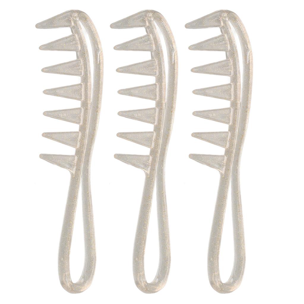 10pcs Wide Tooth Comb Ergonomic Handle Portable Plastic Detangling Comb for Men Women Hair Styling