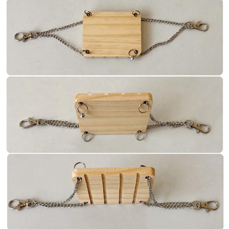 Interactively Cage Hanging Swing Toy for Small Pet Featuring Durably Hook for Hamster Birds and Active Small Animal