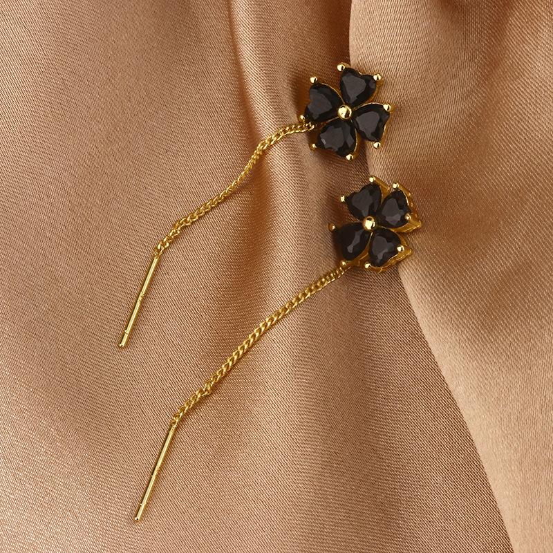 

Black fashion ladies earrings чёрный