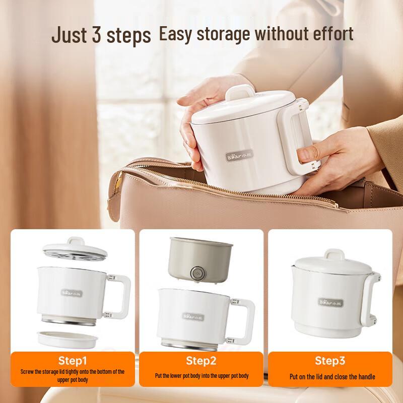 BEAR 0.8L Portable Foldable Electric Kettle CN Plug (adapter Included)