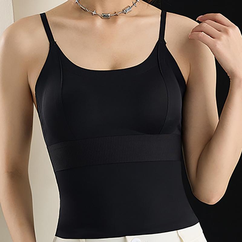 Cross Back Bralette Women's Summer Thin Seamless Underwear with Chest Pad Anti-Light Crossbody Vest Worn Underwear