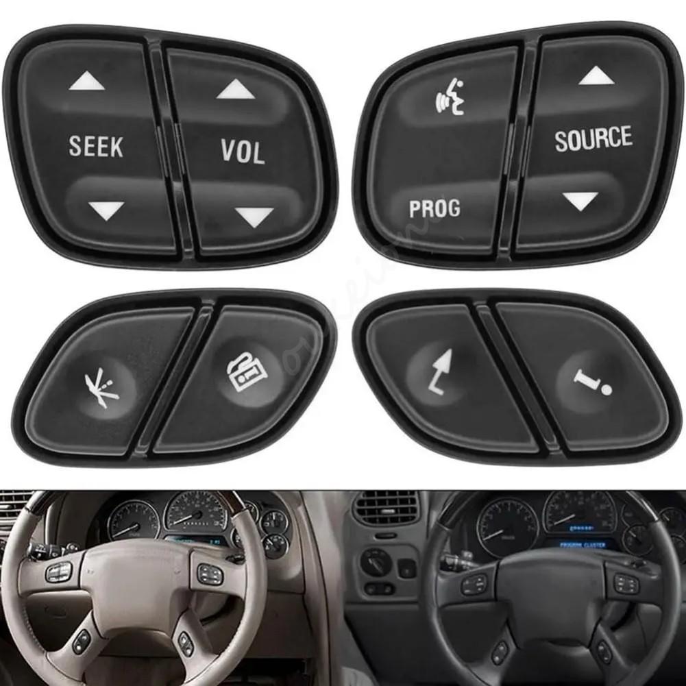 4pcs For GMC Yukon Hummer H2 Chevrolet Avalanche Silverado Tahoe Steering ilverado Tahoe Radio Volume Source Switch Button with