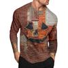 Halloween Print Raglan Sleeve Men's Long Sleeve Top