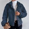Women Plush Jacket Faux Fur Thick Coat Casual Long Sleeve Loose Overcoat Female Outerwear Autumn Winter Ladie Button Coat