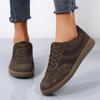 Baskets Casual Rétro Style Allemand Grandes Tailles pour Femmes - Bloc de Couleurs, Légères, Polyvalentes, à Lacets