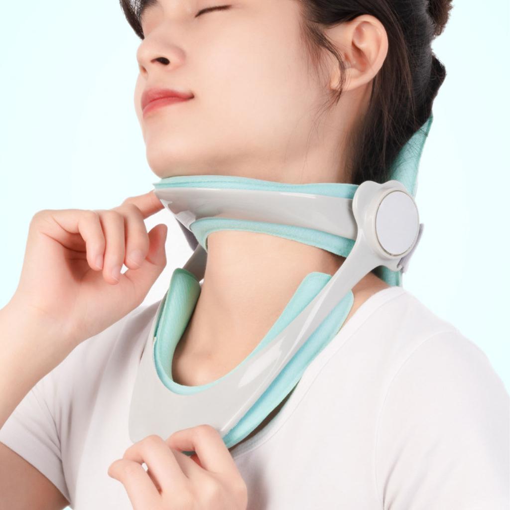 Neck Brace Soft Neck Support Prevent Head Bowing 360 Degree Adjustable Neck Stretcher for Students Office Workers