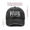Vintage PAPA Dad Embroidered Baseball Cap - Unisex, Washed Soft Brim, Versatile Sun Protection