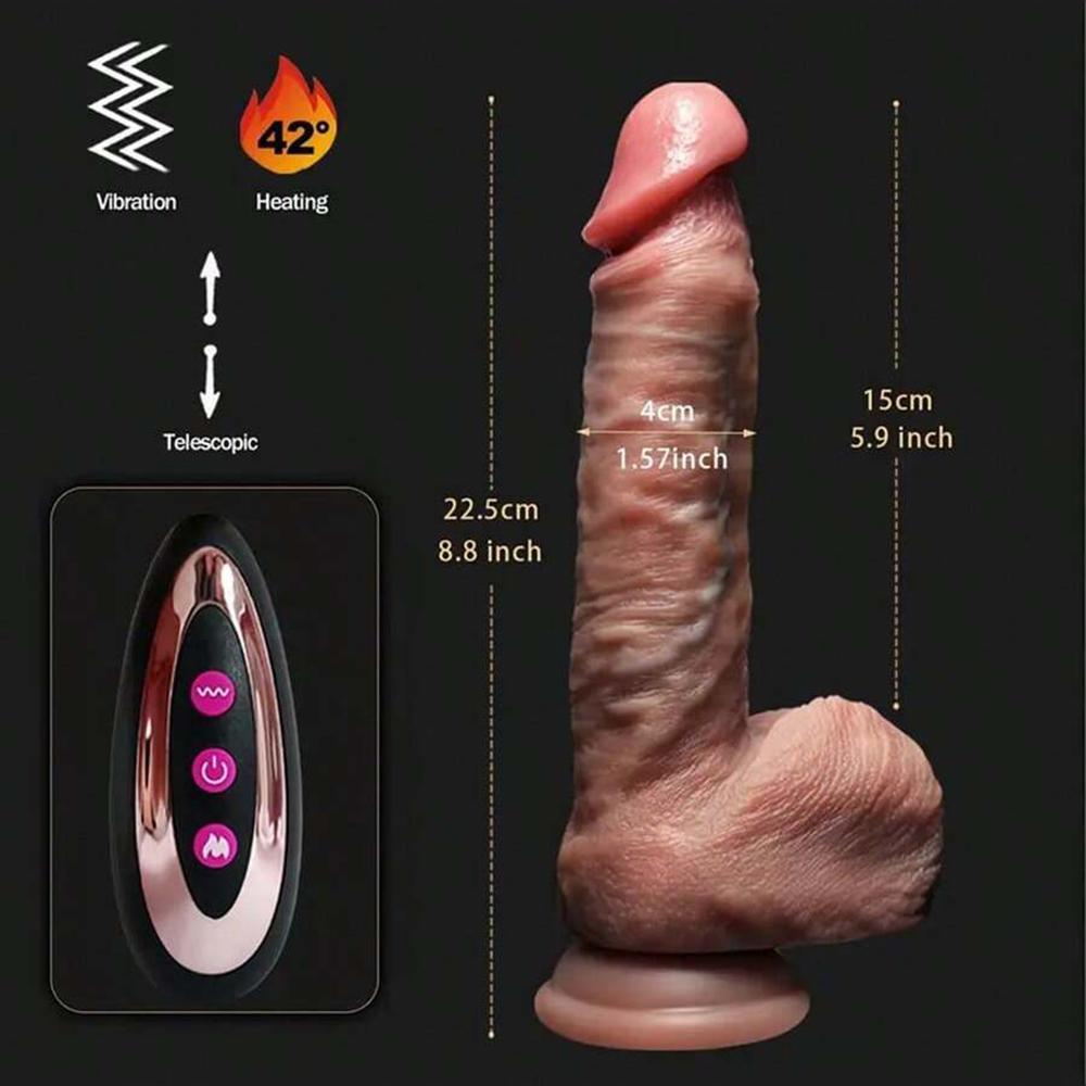 Δονητής για γυναίκες Sextoy Θέρμανση Dildo Δονητές πέους Γυναικείες Αυνανιστές Μεγάλη τηλεσκοπική κούνια Ερωτικά παιχνίδια σεξουαλικά παιχνίδια για ζευγάρια