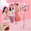 Bluetooth Selfie Stick with Integrated Beauty Fill Light, Remote Control, and Live Streaming Desktop Tripod