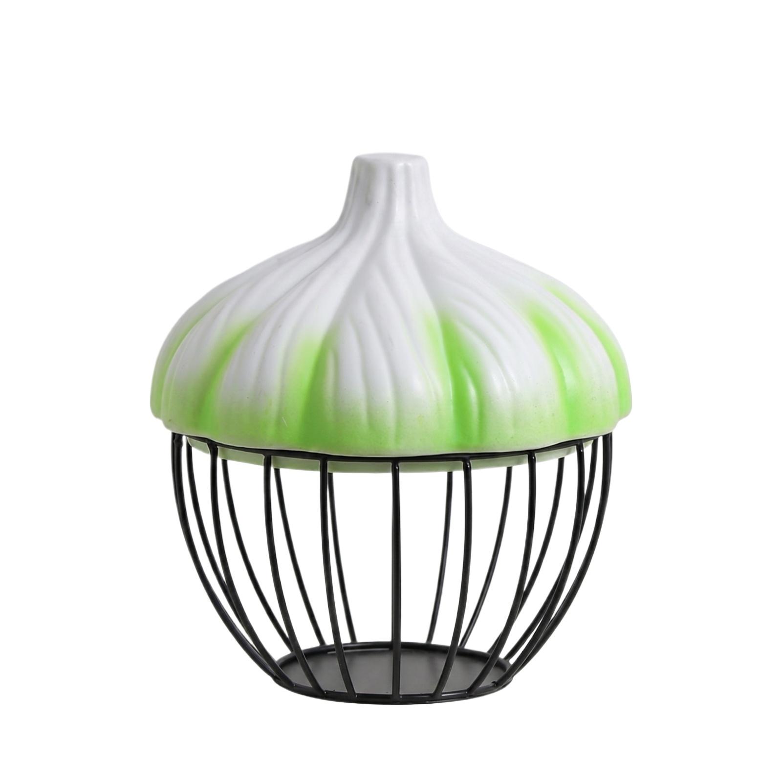 

Creative Garlic Shaped Storage Basket Decorative Home Organizer for Kitchen Countertop and Tabletop Display one size зелёный