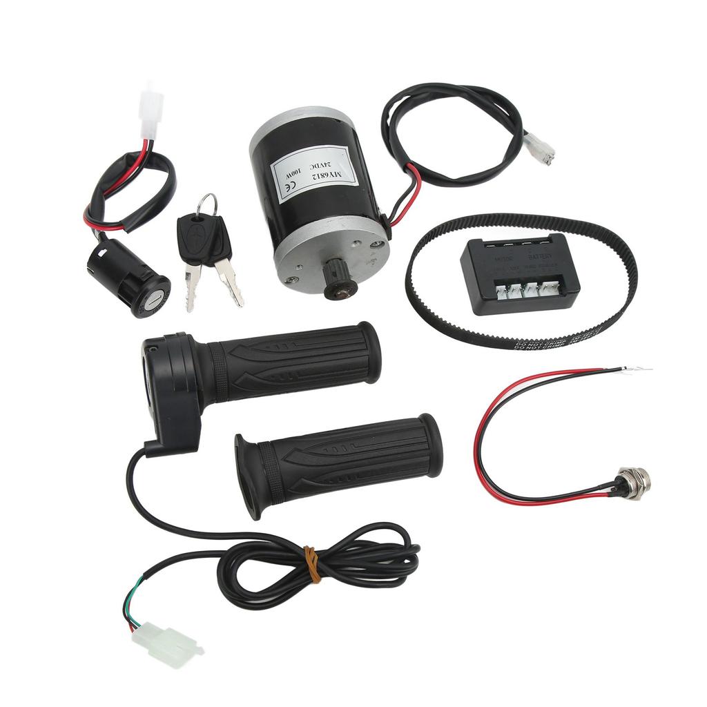 24V 100W Electric Motor Kit Synchronous Gear Motor with Controller Charger Lock for Electric Scooters Bikes Tricycles