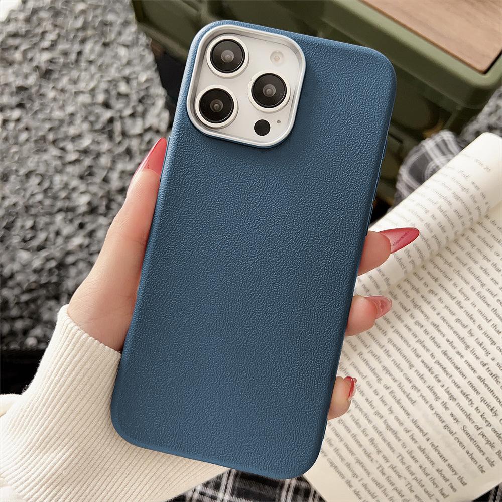

Luxury Leather Solid Shockproof Phone Case For Xiaomi Redmi 14C 13C 12R 12C 12 11A 10 Slim Hard Camera Protection Cover Redmi 12C синий