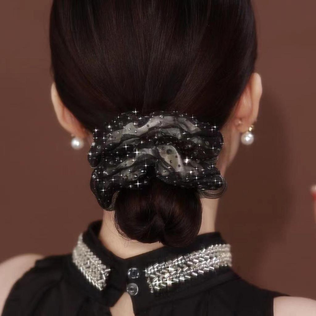 Gypsophila Organza Hairband - Large Flower Ponytail Tie