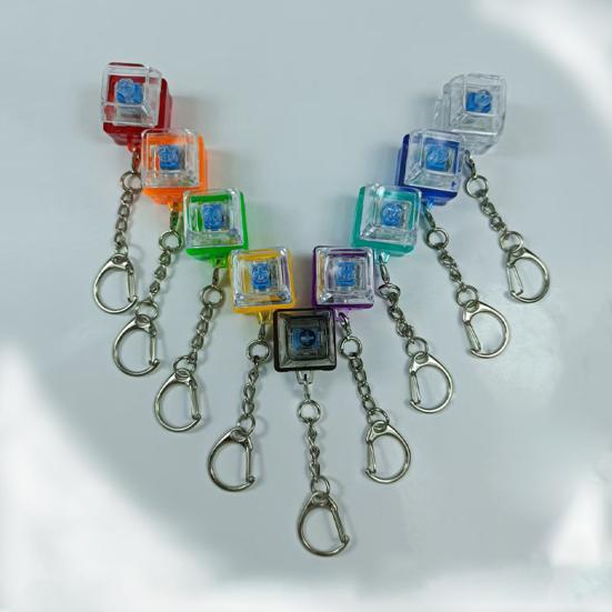 1/10Pcs Keyboard Clicker Stress Relief Toy Anxiety Relief Focus Keychain Pendant Small Portable Lightweight Fidget Toy