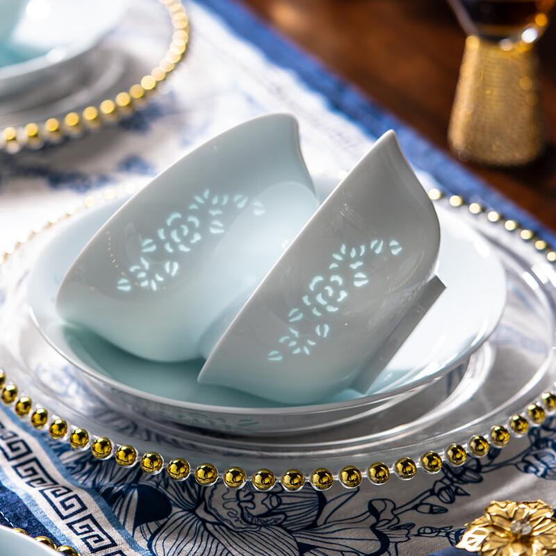 Jingdezhen Celadon Underglaze Dinnerware Gift Set