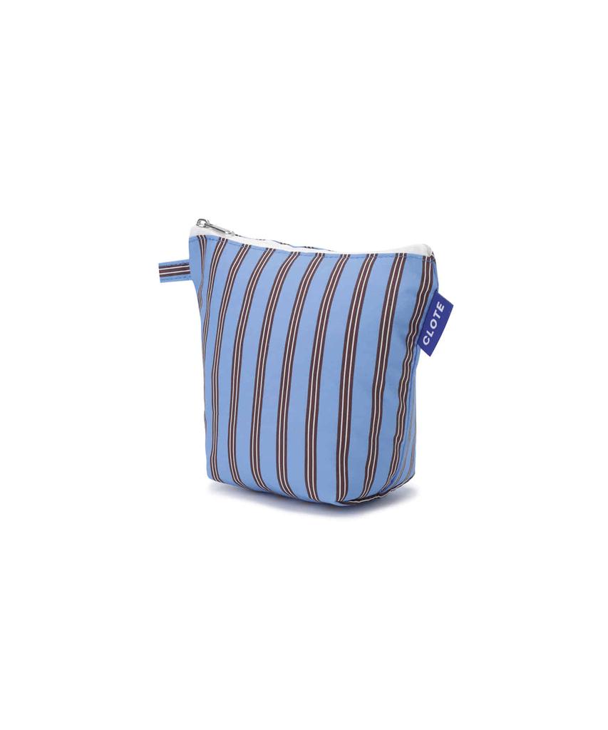 Clote Standing Pouch - Striped Dark Blue