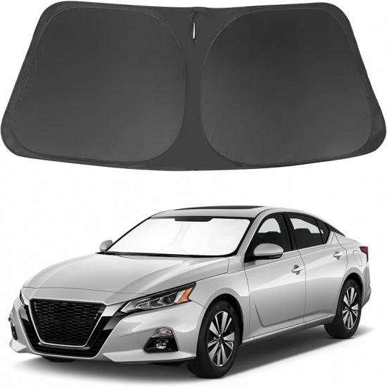 TINGLU Sun Shade For Tesla Model X Tesla X 2016-2024 2025 Accessories Windshield Sun Shade Window Shade UV Rays Protection Sun Visor Cover With