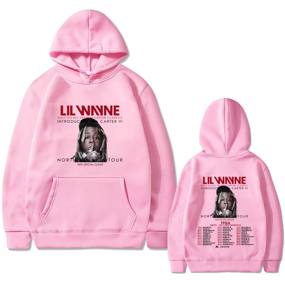 Rapper Lil Wayne Tha Carter VI North America Tour 2025 Hoodie Men Hip Hop Retro Oversized Sweatshirt Male Fashion Trend Hoodies