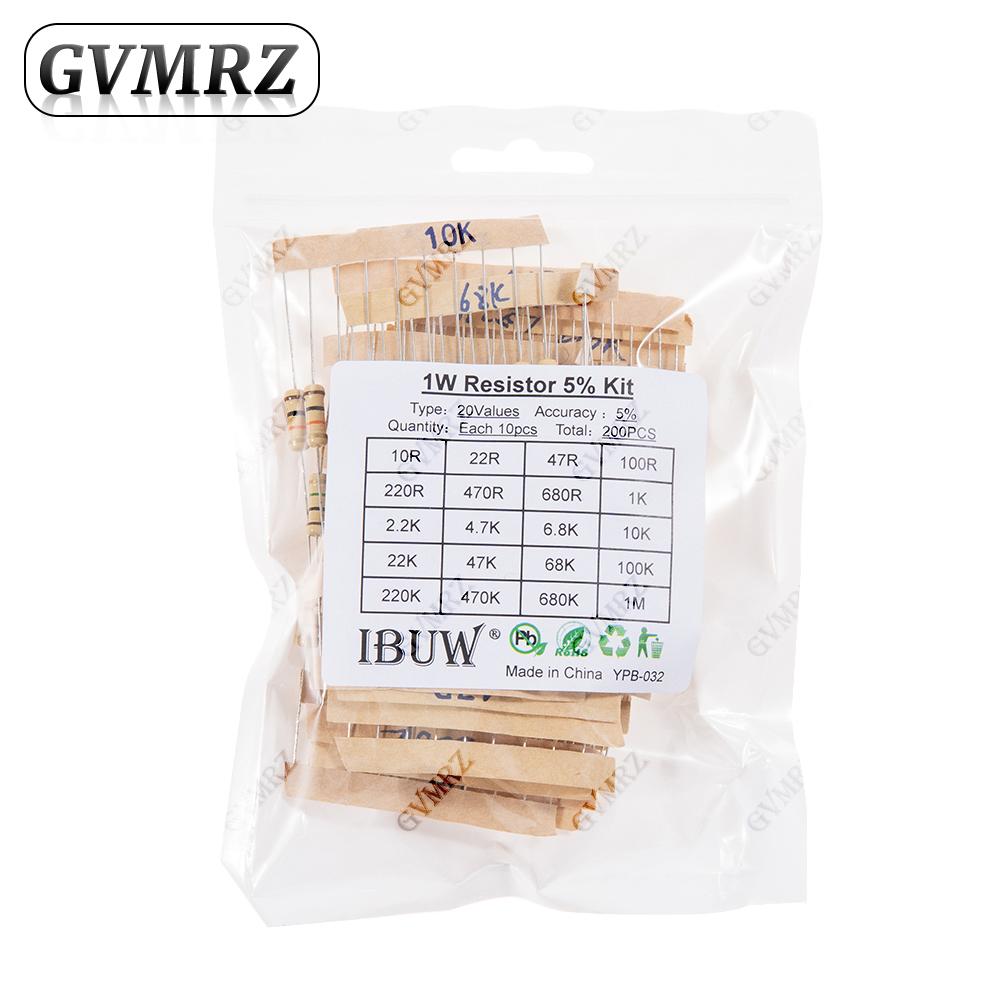 1/2W 1W 2W 3W Resistance 5% Metal Film Resistor Assortment Kit Set 30Kinds Each 5/10PCS 1R~750R 1K~820K Ohm 1R 2R 3R 4R 1K 2K 3K