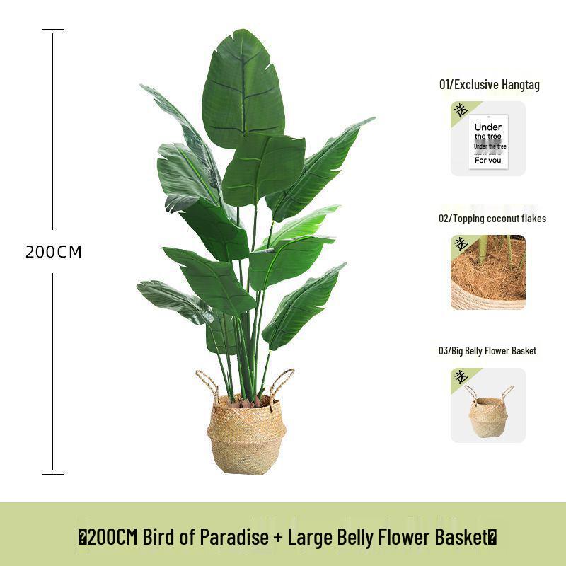 Bird of Paradise Indoor Artificial Floor Plant - Luxurious Bionic Greenery Decor for Living Room