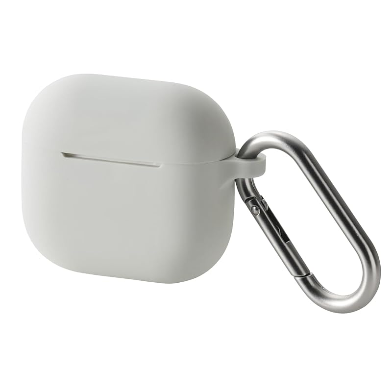 

ELECOM AirPods case 4th generation AirPods with active noise canceling silicon MagSafe charging compatible gray AVA-AP06SCGY