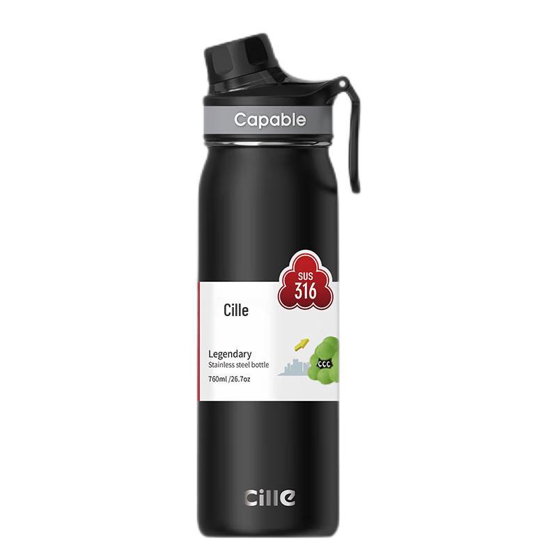 Cille 316 Stainless Steel Dual-Drink Thermos Bottle