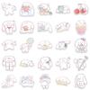 50 Cute Long-eared Dog Stickers Decorate Suitcase Notebook Waterproof and Removable Without Repeating Stickers