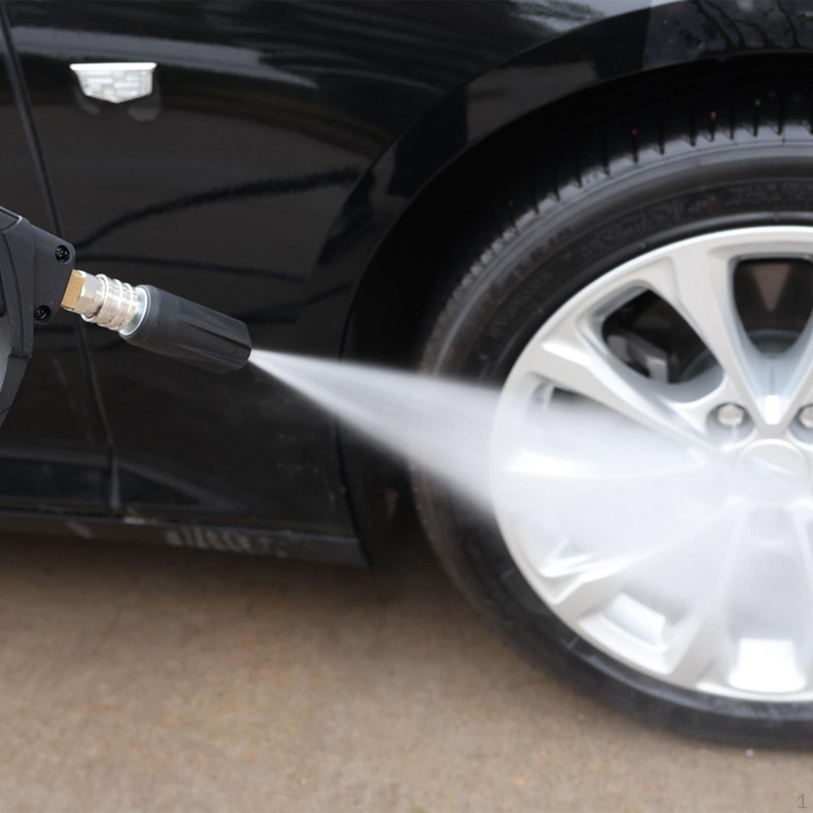 

High Pressure Washer Nozzle, Power Spray Nozzle Multifunctional Outdoor Tools with 1/4 Quick чорний