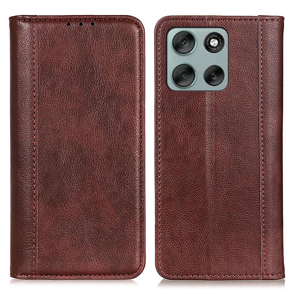 

For Motorola Moto G86 5G Stand Case Split Leather Litchi Texture Wallet Phone Cover