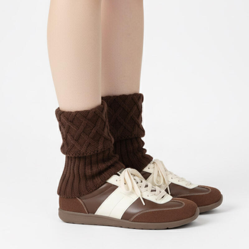 Reverie short boots winter knitted ribbed leg toes