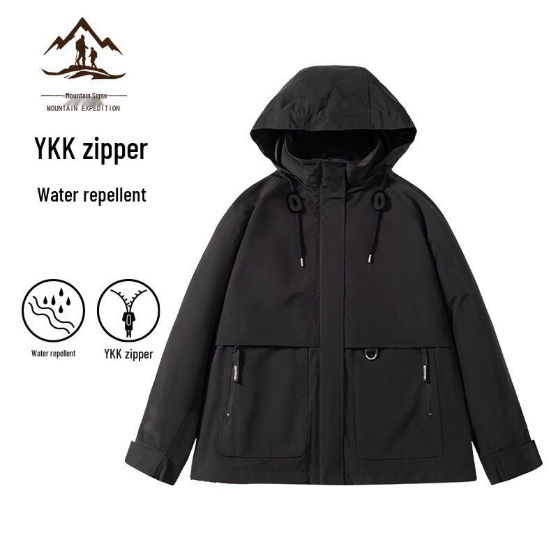Huang Yimei Women's Waterproof Woven Windbreaker: 2025 Spring/Autumn 3-in-1 Outdoor Mountaineering Suit.