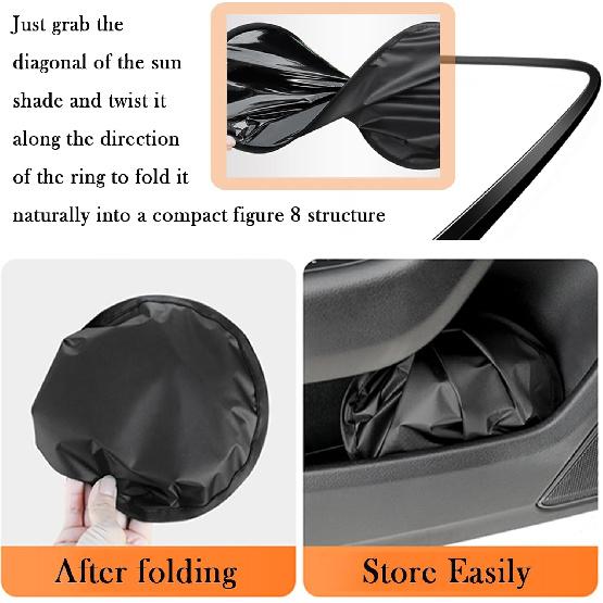 2PCS Rear Car Window Shades for Side Window,17.13x13.86 Car Windows Shade for Baby in Cars with Static Cling Design to Block Sunlight,Essential Side