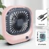 Square USB Charging Mini Desk Fan – Silent, Compact Gift with Customizable Logo