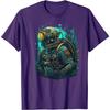 Steampunk Deep Sea Diver Graphic Tee Retro Scuba Suit Print Mens Casual Tshirt