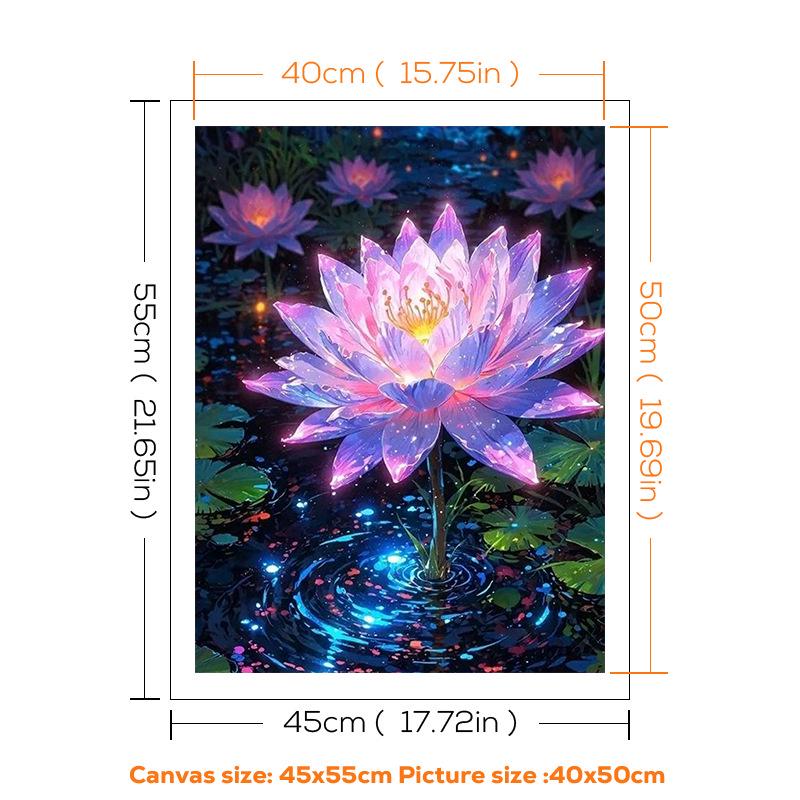 Lotus DIY Acrylic Digital Oil Painting Kit - No Frame