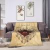 Super Warm Blanket Travel Office Marauders Map Throw Blanket  Flannel Bedspread For Living Room Aesthetic Sofa Bed Cover