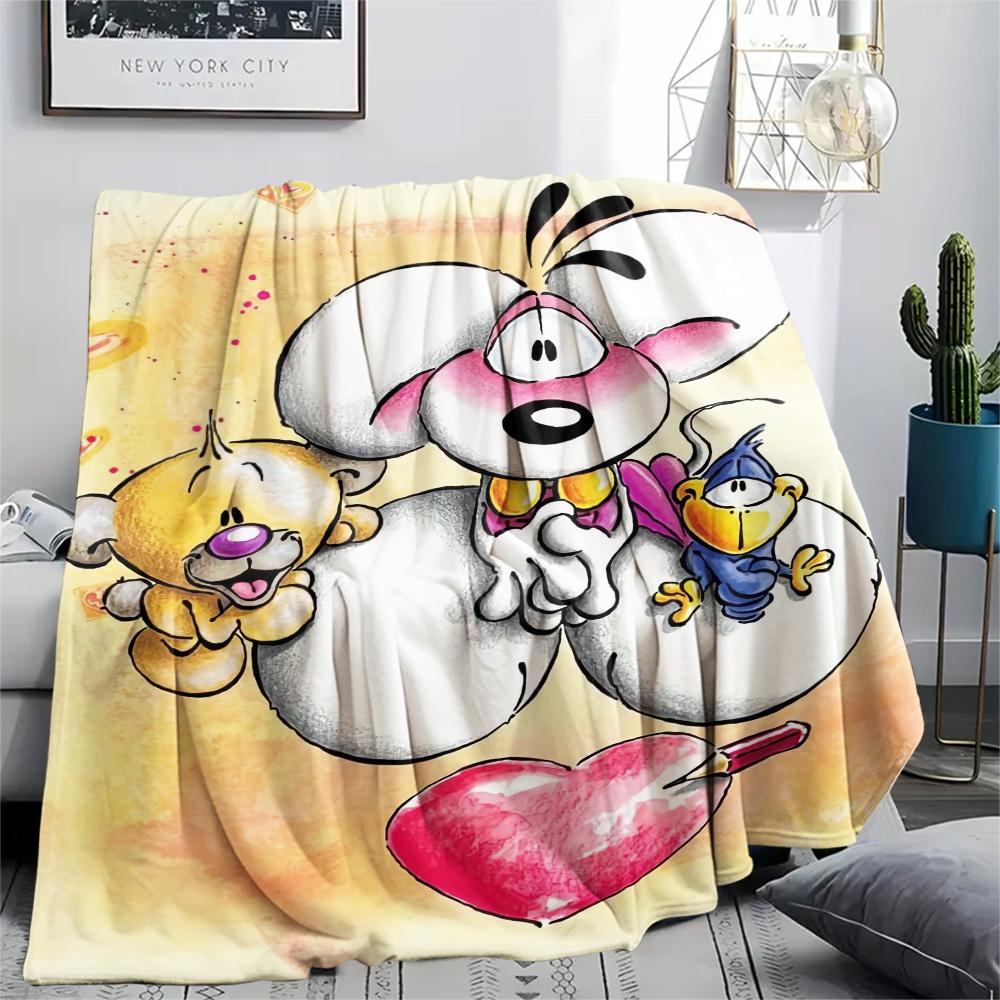 1 Pezzo Coperta in Flanella con Stampa Carina di Diddl, Alta qualità Confortevole per Tutte le Stagioni, Arredamento per la Casa, Calore e Comfort, Perfetta per Regali di Natale 35