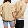Adidas Originals Trefoil Coach Jacket With Solid Color Logo And Collared Shirt Design Unisex Jackets Milk-Tea GL9969