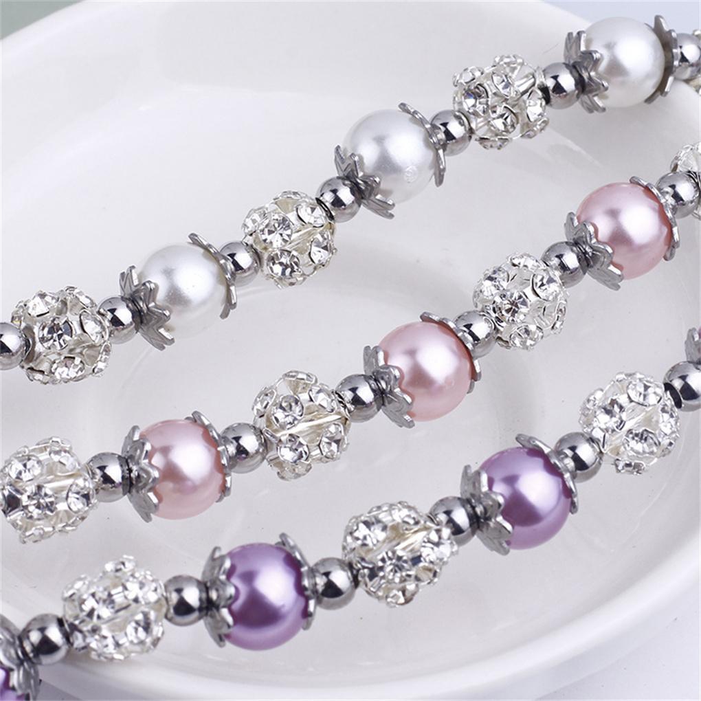 Beautiful Bracelet Stainless Steel Crystal Heart-shaped DIY Chains Handcrafted Glass Stylish Friendship Bangle Children Wedding